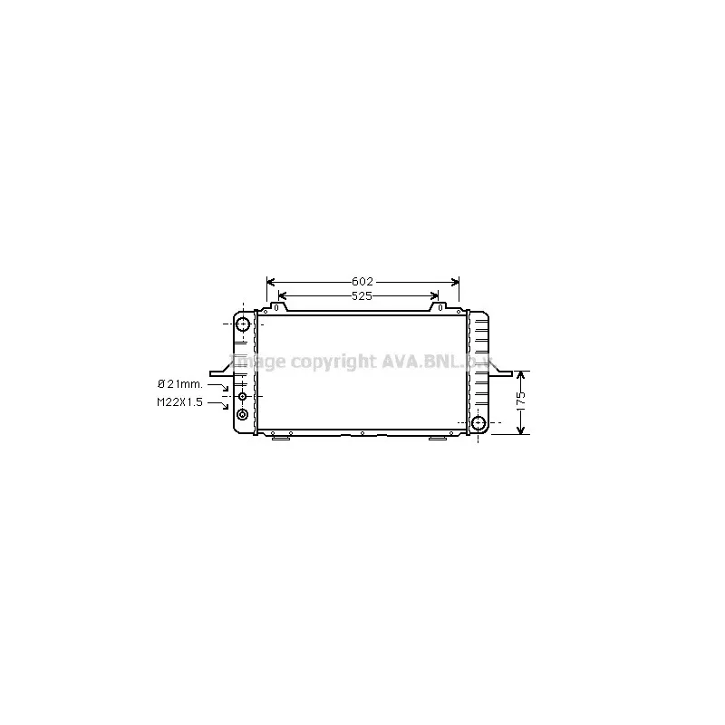 Radiateur, refroidissement du moteur AVA QUALITY COOLING FD2189