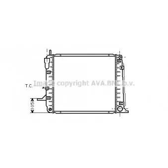 Radiateur, refroidissement du moteur AVA QUALITY COOLING FD2192