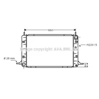 Radiateur, refroidissement du moteur AVA QUALITY COOLING FD2193