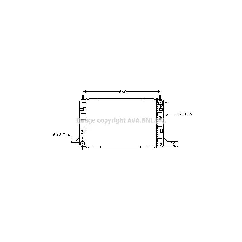 Radiateur, refroidissement du moteur AVA QUALITY COOLING FD2193