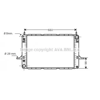Radiateur, refroidissement du moteur AVA QUALITY COOLING FD2195