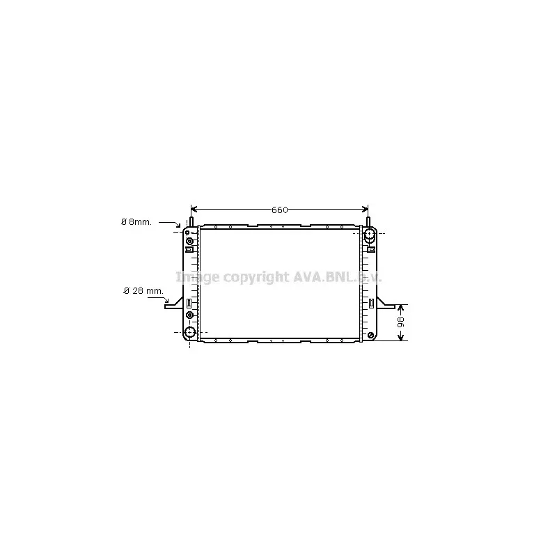Radiateur, refroidissement du moteur AVA QUALITY COOLING FD2195