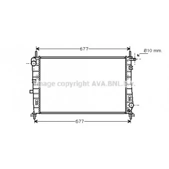 Radiateur, refroidissement du moteur AVA QUALITY COOLING FD2196