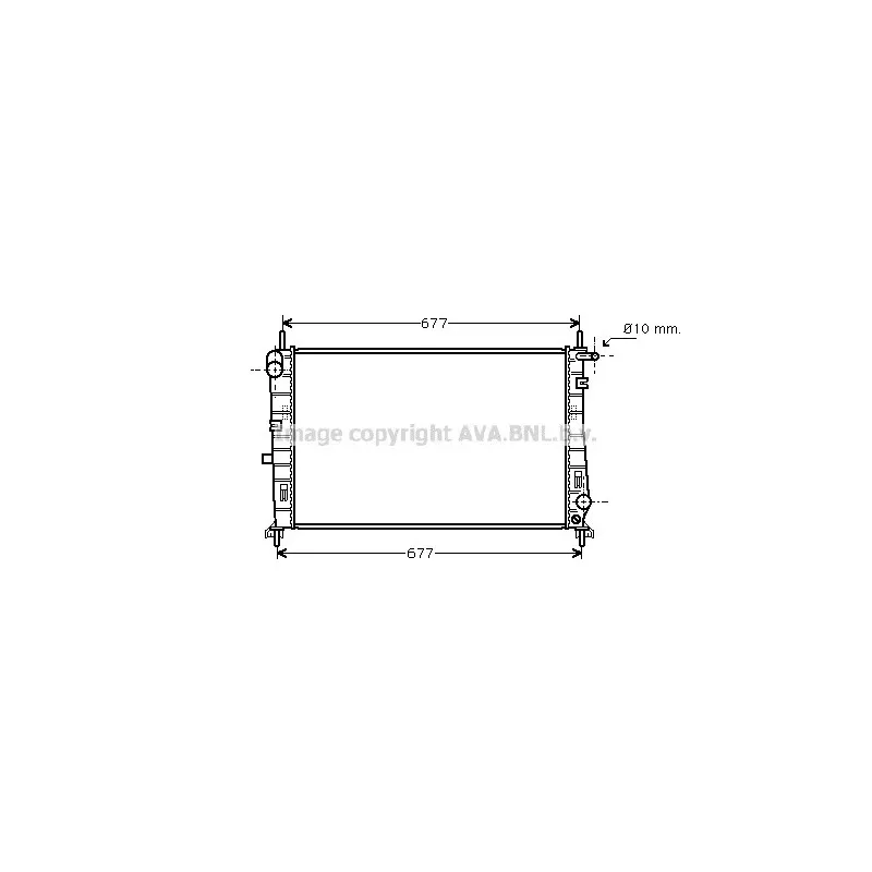 Radiateur, refroidissement du moteur AVA QUALITY COOLING FD2196