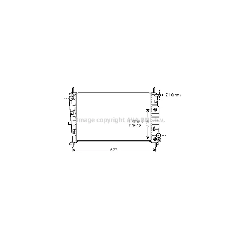 Radiateur, refroidissement du moteur AVA QUALITY COOLING FD2197