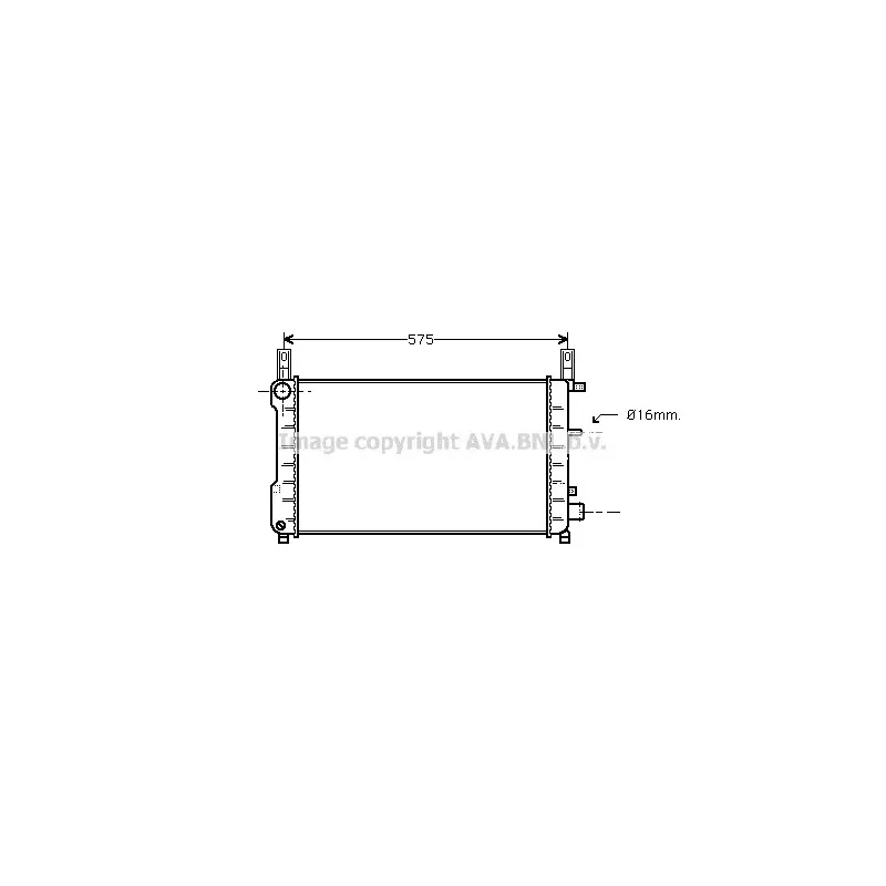 Radiateur, refroidissement du moteur AVA QUALITY COOLING FD2198