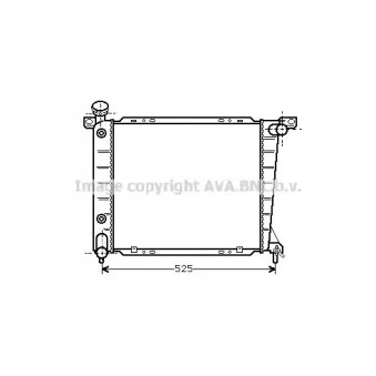 Radiateur, refroidissement du moteur AVA QUALITY COOLING FD2199