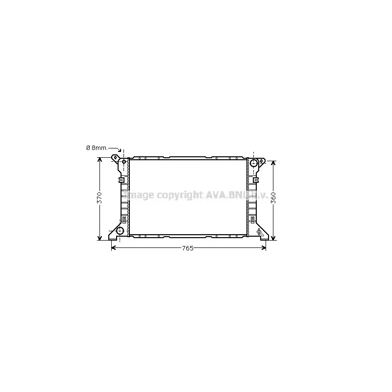 Radiateur, refroidissement du moteur AVA QUALITY COOLING FD2202