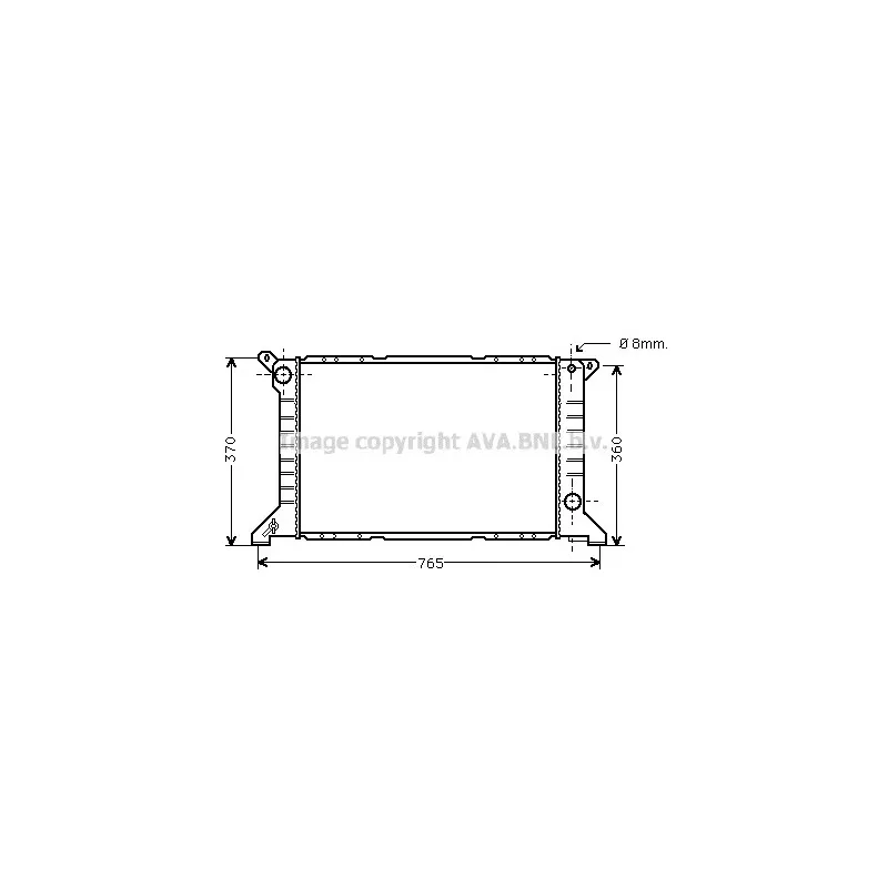 Radiateur, refroidissement du moteur AVA QUALITY COOLING FD2203