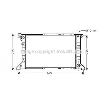 Radiateur, refroidissement du moteur AVA QUALITY COOLING FD2204