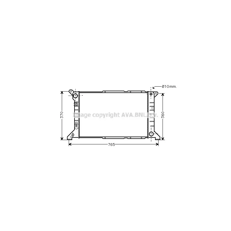 Radiateur, refroidissement du moteur AVA QUALITY COOLING FD2204