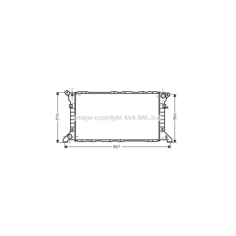 Radiateur, refroidissement du moteur AVA QUALITY COOLING FD2205