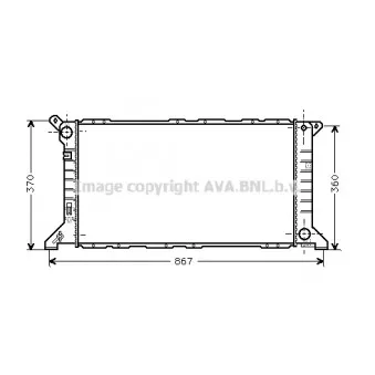 Radiateur, refroidissement du moteur AVA QUALITY COOLING FD2206
