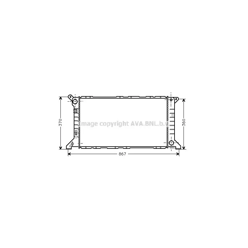 Radiateur, refroidissement du moteur AVA QUALITY COOLING FD2206
