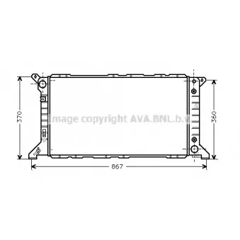 Radiateur, refroidissement du moteur AVA QUALITY COOLING FD2207