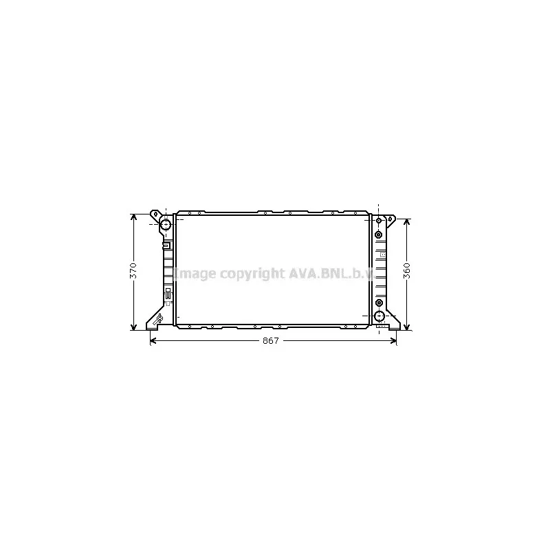 Radiateur, refroidissement du moteur AVA QUALITY COOLING FD2207