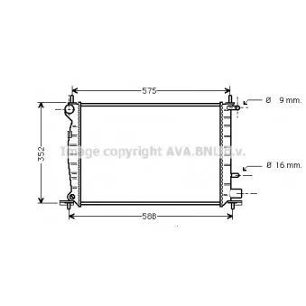 Radiateur, refroidissement du moteur AVA QUALITY COOLING FD2219