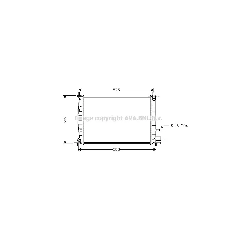 Radiateur, refroidissement du moteur AVA QUALITY COOLING FD2220
