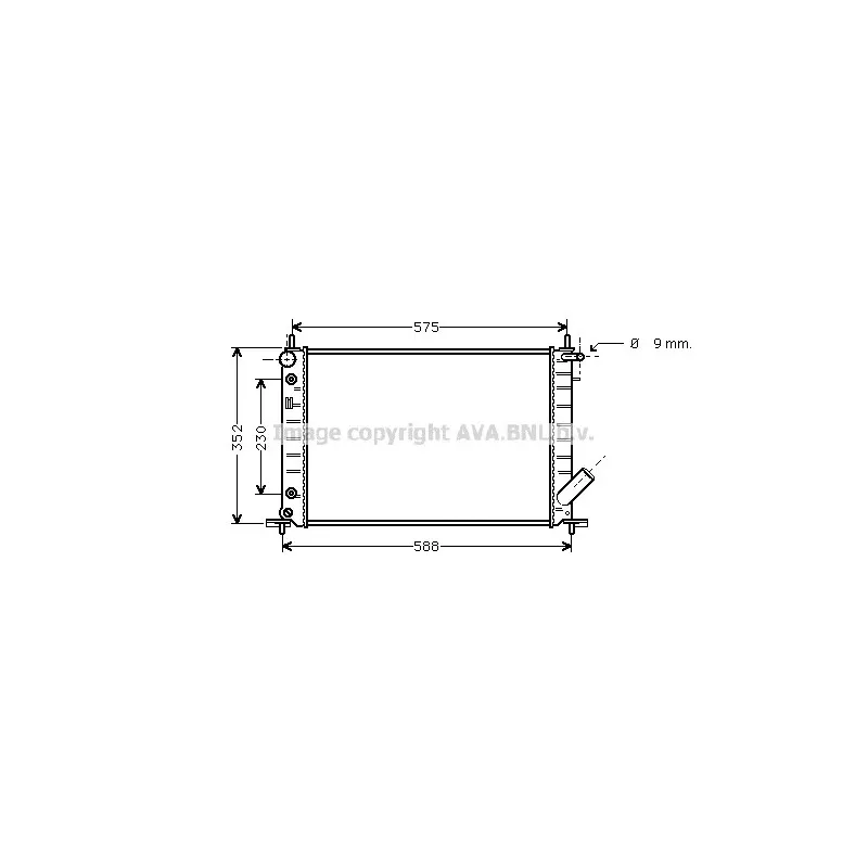 Radiateur, refroidissement du moteur AVA QUALITY COOLING FD2222