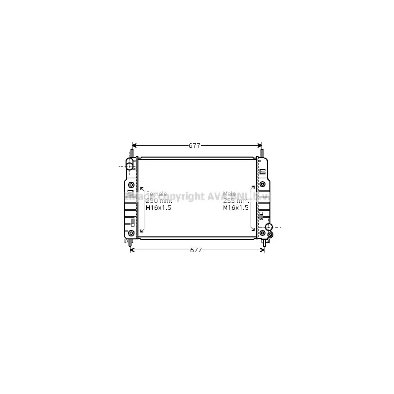 Radiateur, refroidissement du moteur AVA QUALITY COOLING FD2223