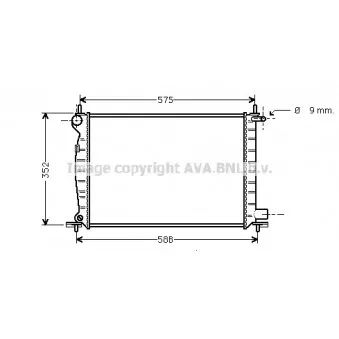 Radiateur, refroidissement du moteur AVA QUALITY COOLING FD2224