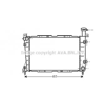 Radiateur, refroidissement du moteur AVA QUALITY COOLING FD2248