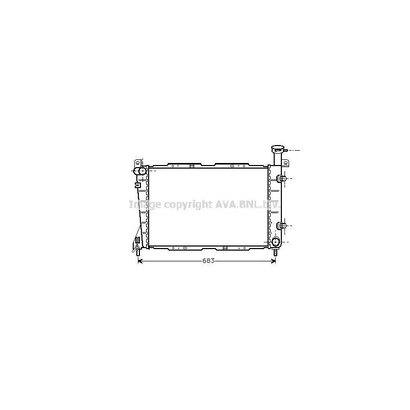 Radiateur, refroidissement du moteur AVA QUALITY COOLING FD2248