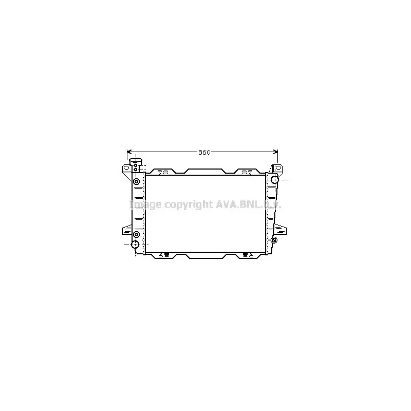 Radiateur, refroidissement du moteur AVA QUALITY COOLING FD2254