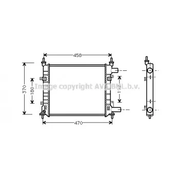 Radiateur, refroidissement du moteur AVA QUALITY COOLING