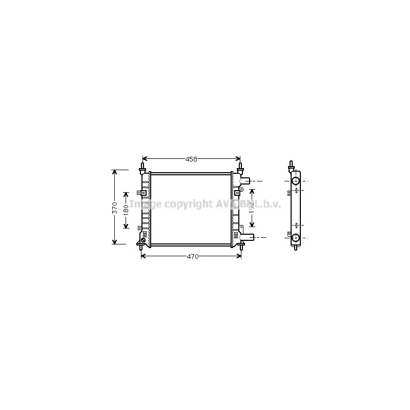 Radiateur, refroidissement du moteur AVA QUALITY COOLING FD2257