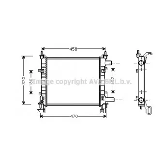 Radiateur, refroidissement du moteur AVA QUALITY COOLING FD2260