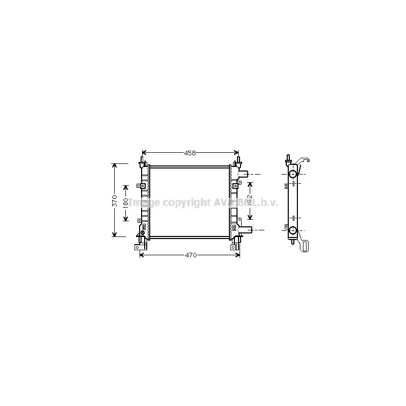 Radiateur, refroidissement du moteur AVA QUALITY COOLING FD2260