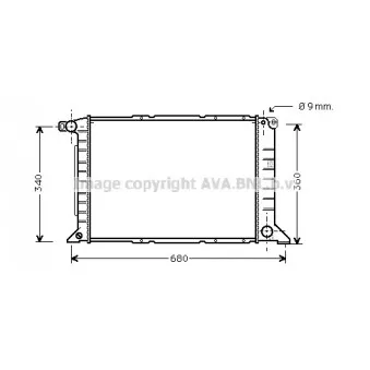 Radiateur, refroidissement du moteur AVA QUALITY COOLING FD2261
