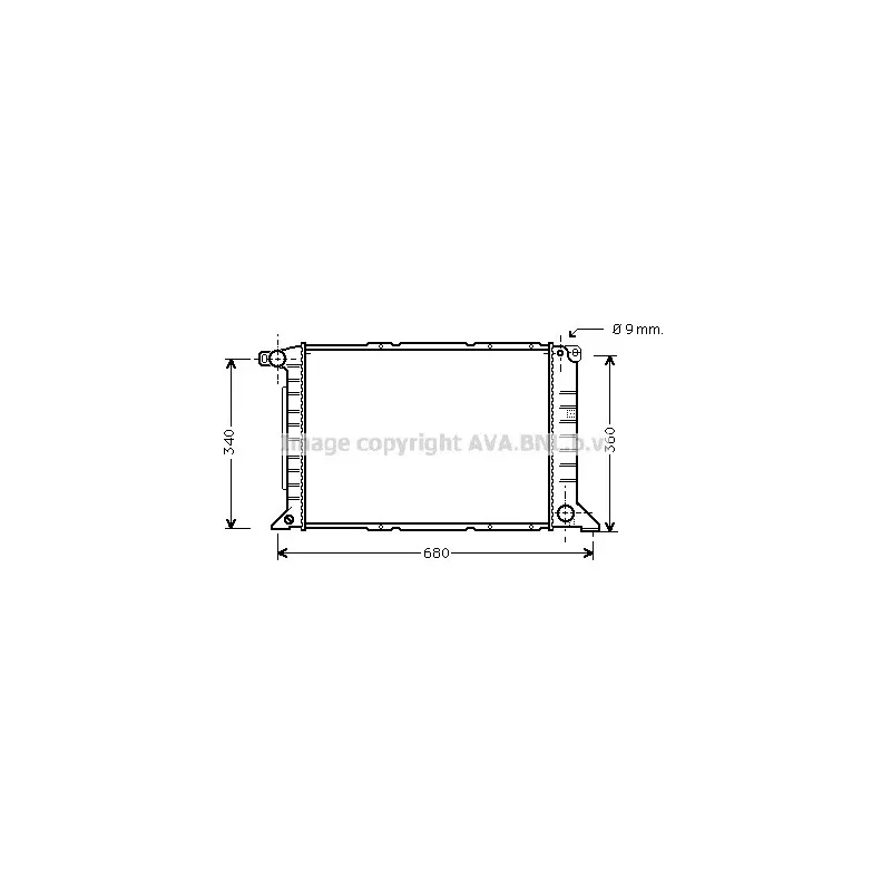 Radiateur, refroidissement du moteur AVA QUALITY COOLING FD2261