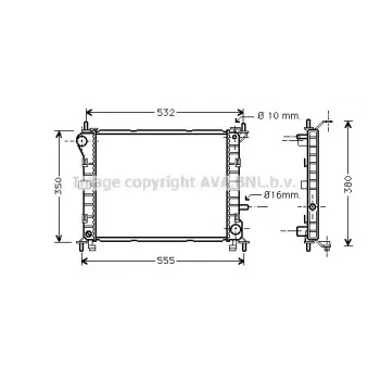 Radiateur, refroidissement du moteur AVA QUALITY COOLING