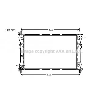 Radiateur, refroidissement du moteur AVA QUALITY COOLING FD2318