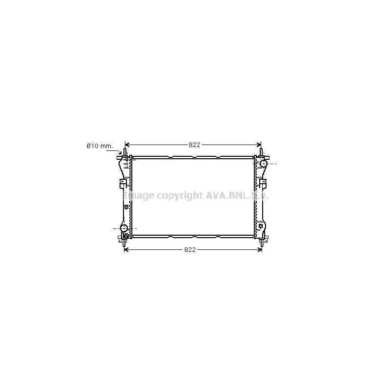 Radiateur, refroidissement du moteur AVA QUALITY COOLING FD2318