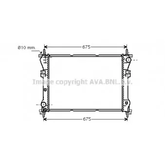 Radiateur, refroidissement du moteur AVA QUALITY COOLING FD2319
