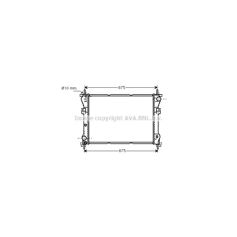 Radiateur, refroidissement du moteur AVA QUALITY COOLING FD2319