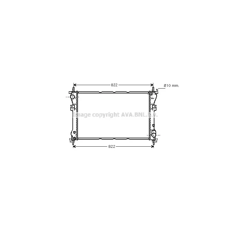 Radiateur, refroidissement du moteur AVA QUALITY COOLING FD2320