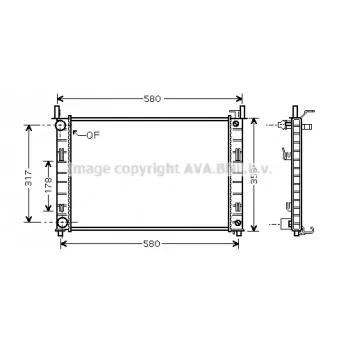 Radiateur, refroidissement du moteur AVA QUALITY COOLING