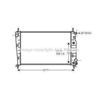 Radiateur, refroidissement du moteur AVA QUALITY COOLING
