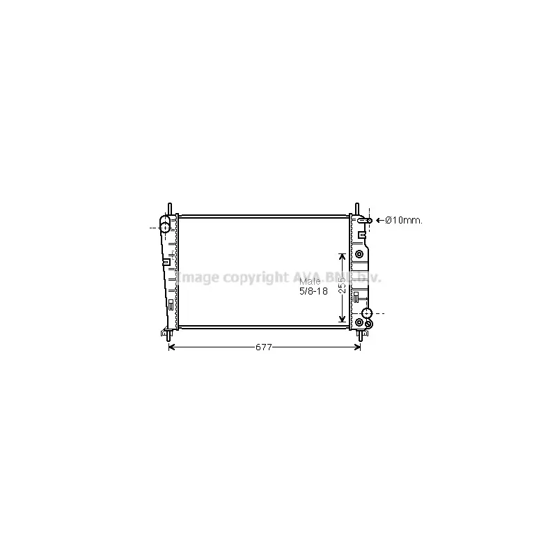 Radiateur, refroidissement du moteur AVA QUALITY COOLING FD2344