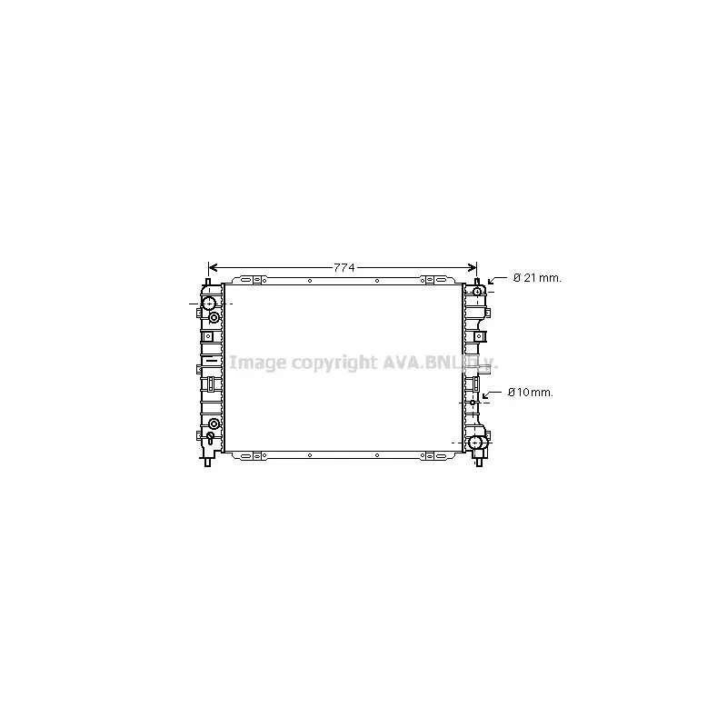 Radiateur, refroidissement du moteur AVA QUALITY COOLING FD2345