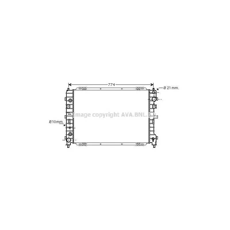 Radiateur, refroidissement du moteur AVA QUALITY COOLING FD2346
