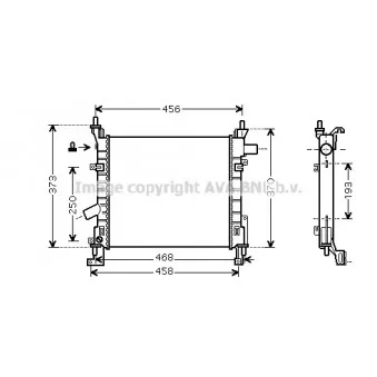 Radiateur, refroidissement du moteur AVA QUALITY COOLING
