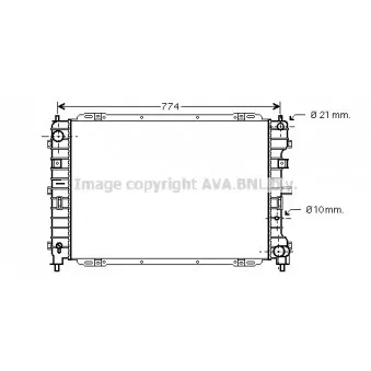 Radiateur, refroidissement du moteur AVA QUALITY COOLING FD2375