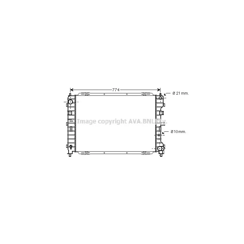 Radiateur, refroidissement du moteur AVA QUALITY COOLING FD2375
