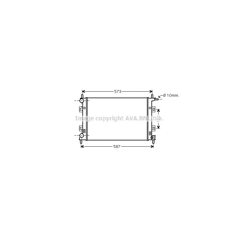 Radiateur, refroidissement du moteur AVA QUALITY COOLING FD2398
