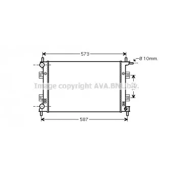 Radiateur, refroidissement du moteur AVA QUALITY COOLING FD2399
